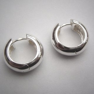 Klappcreolen aus glnzend poliertem 925er Silber - Ohrringe - Sterlingsilber