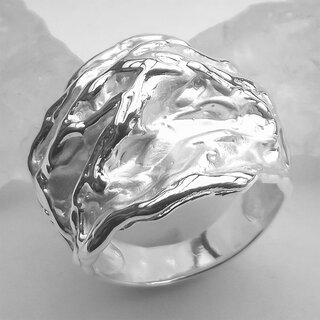 Ring Schneeberge aus 925er Silber - 25mm - Fingerring - Sterlingsilber - Größe 52