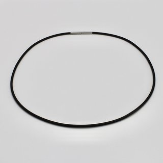 Kautschukband  mit Bajonettverschluss aus Edelstahl - 2 mm - Halsband - Länge 38cm
