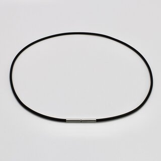 Kautschukband  mit Bajonettverschluss aus Edelstahl - 2 mm - Halsband - Länge 40cm
