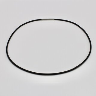 Kautschukband  mit Bajonettverschluss aus Edelstahl - 2 mm - Halsband - Lnge 40cm