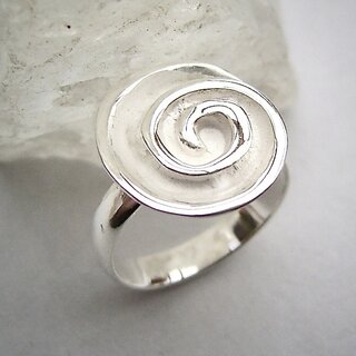 Hübscher Ring mit Spirale aus 925er Silber - Fingerring - Sterlingsilber - Größe 50