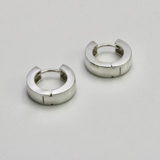 Klappcreolen aus poliertem 925er Silber -  Ohrringe - Sterlingsilber