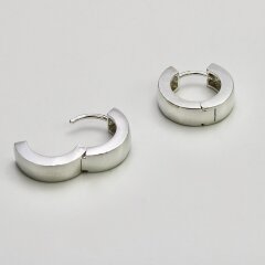 Klappcreolen aus poliertem 925er Silber -  Ohrringe -...