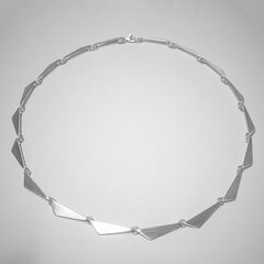 Edles Collier mit Dreiecken aus mattiertem 925er Silber -...