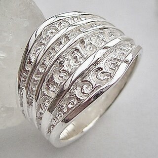 Ring Spiralen aus 925er Silber - mattiert und poliert - Fingerring - Sterlingsilber - Größe 50