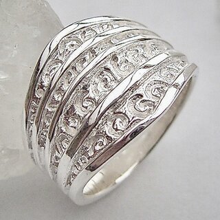 Ring Spiralen aus 925er Silber - mattiert und poliert - Fingerring - Sterlingsilber - Gre 62