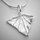 Anhänger Blatt aus teilweise geweißtem 925er Silber - Kettenanhänger - Sterlingsilber