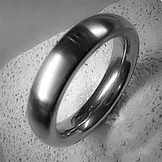 Schlichter Partnerring aus fein mattiertem Edelstahl - 5mm - Verlobungsring - Bandring - Größe 50