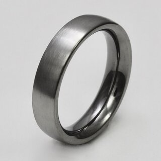 Schlichter Verlobungsring aus Edelstahl - 5 mm - Partnerring - Bandring - Fingerring - Größe - 53