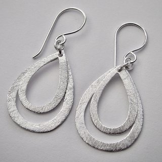 Ohrhnger Tropfen aus 925er Silber - bewegliche Ohrringe - Sterlingsilber