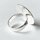 Zeitloser Ring "gewölbte Scheibe" aus gecrashtem 925er Silber - Fingerring - Sterlingsilber - Größe 50