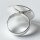 Zeitloser Ring "gewölbte Scheibe" aus gecrashtem 925er Silber - Fingerring - Sterlingsilber - Größe 62