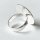 Zeitloser Ring "gewölbte Scheibe" aus gecrashtem 925er Silber - Fingerring - Sterlingsilber - Größe 62