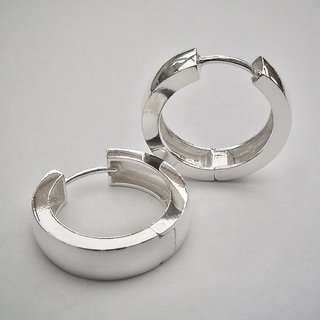 Klappcreolen aus glnzend poliertem 925er Silber - Ohrringe - Sterlingsilber