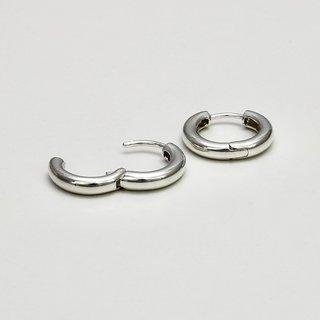 Hübsche Klappcreolen aus glänzend poliertem 925er Silber - Ohrringe - Sterlingsilber