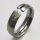 Schicker Spannring aus mattiertem Edelstahl mit weißem Zirkonia - 6 mm - Partnerring - Fingerring - Größe 61