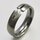 Schicker Spannring aus mattiertem Edelstahl mit weißem Zirkonia - 6 mm - Partnerring - Fingerring - Größe 62