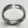 Schicker Spannring aus mattiertem Edelstahl mit weißem Zirkonia - 6 mm - Partnerring - Fingerring - Größe 62