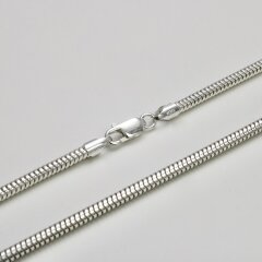 Elegante Schlangenkette 3mm aus 925er Silber - Silberkette - Halskette - Sterlingsilber 80cm