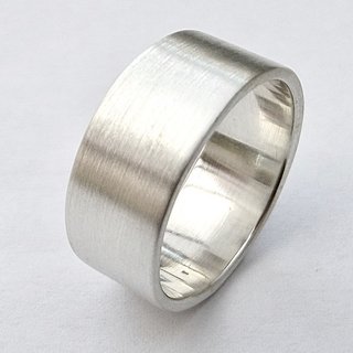 Verlobungsring aus fein mattiertem 925er Silber - Ehering - Sterlingsilber - Größe 49