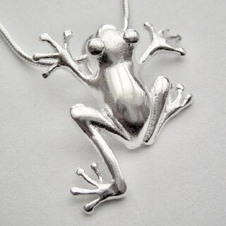 Anhnger Frosch aus 925er Silber - Amulett, Sterlingsilber