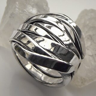 Verschlungener Ring in Wickeloptik aus 925er Silber - Fingerring - Sterlingsilber - Gre 64