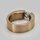 Eleganter Ring aus rosévergoldetem Edelstahl mit weißem hochwertig geschliffenem Glasstein - Spannringdesign - Fingerring - Größe 64