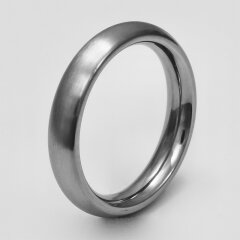 Schlichter Bandring aus Edelstahl - 4 mm - Partnerring - Freundschaftsring - Fingerring - Größe 58