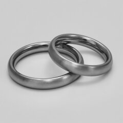 Schlichter Bandring aus Edelstahl - 4 mm - Partnerring - Freundschaftsring - Fingerring - Größe 62
