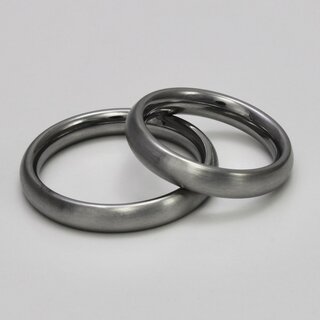 Schlichter Bandring aus Edelstahl - 4 mm - Partnerring - Freundschaftsring - Fingerring - Gre 70