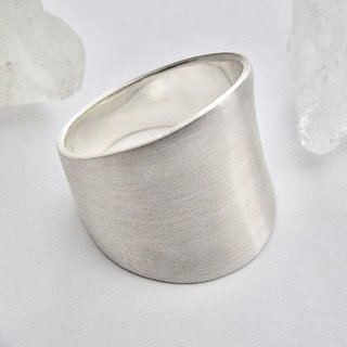 Eleganter Ring aus mattiertem 925er Silber - Silberring aus Sterlingsilber Gre 51