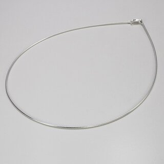 Omegakette aus 925er Silber - 1,3 mm - Halskette - Sterlingsilber - Länge 38 cm