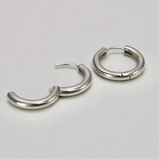 Klappccreolen aus glänzend poliertem 925er Silber - Ohrringe - Sterlingsilber