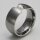 Spannring aus mattiertem Edelstahl mit weißer Zuchtperle - 9 mm - Perlenring - Fingerring - Größe 53