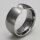 Spannring aus mattiertem Edelstahl mit weißer Zuchtperle - 9 mm - Perlenring - Fingerring - Größe 62