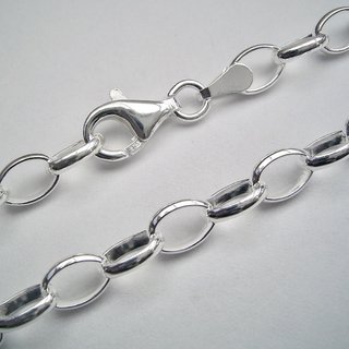 Elegante Erbskette 5mm aus 925er Silber - Halskette aus Sterlingsilber 60cm