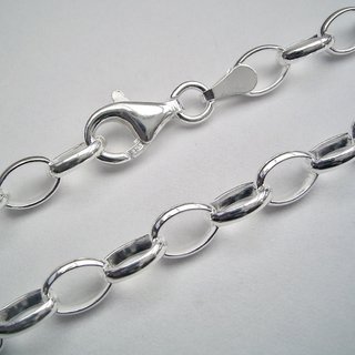 Elegante Erbskette 5mm aus 925er Silber - Halskette aus Sterlingsilber 100cm