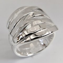 Geschmiedeter Ring aus 925er Silber - polierter...
