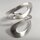 Eleganter offener Ring aus fein mattiertem 925er Silber -  Fingerring - Sterlingsilber - Größe 64