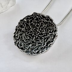Großer Anhänger aus geschwärztem 925er Silber - Kettenanhänger - Sterlingsilber