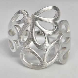 Ring Rankenspiel aus mattiertem 925er Silber - Fingerring - Sterlingsilber - bis Gre 64 - Gre 54