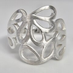 Ring Rankenspiel aus mattiertem 925er Silber - Fingerring - Sterlingsilber - bis Größe 64 - Größe 54