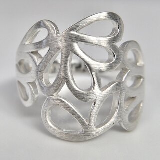 Ring Rankenspiel aus mattiertem 925er Silber - Fingerring - Sterlingsilber - bis Gre 64 - Gre 58