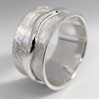 Mit Liebe zum Detail gefertigter Ring aus 925er Sterlingsilber bis Sondergröße 68 - Größe 60