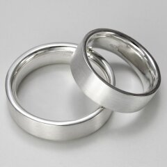 Massiver mattierter unisex Ring 925er Sterlingsilber XXL bis Größe 72 - Größe 50