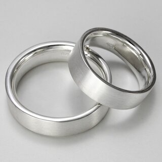 Massiver mattierter unisex Ring 925er Sterlingsilber XXL bis Gre 72 - Gre 58