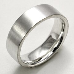 Massiver mattierter unisex Ring 925er Sterlingsilber XXL bis Größe 72 - Größe 66