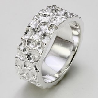 Ring hübsche Wabe aus 925er Silber - Fingerring - Sterlingsilber - Größe 52