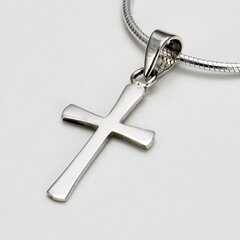 Anhnger kleines Kreuz aus edel poliertem 925er Silber -...